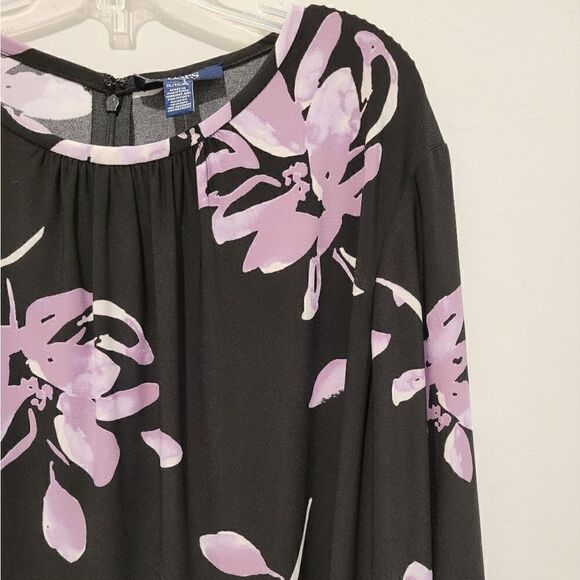 Chaps floral print bell sleeve dress size XL - Picture 6 of 13